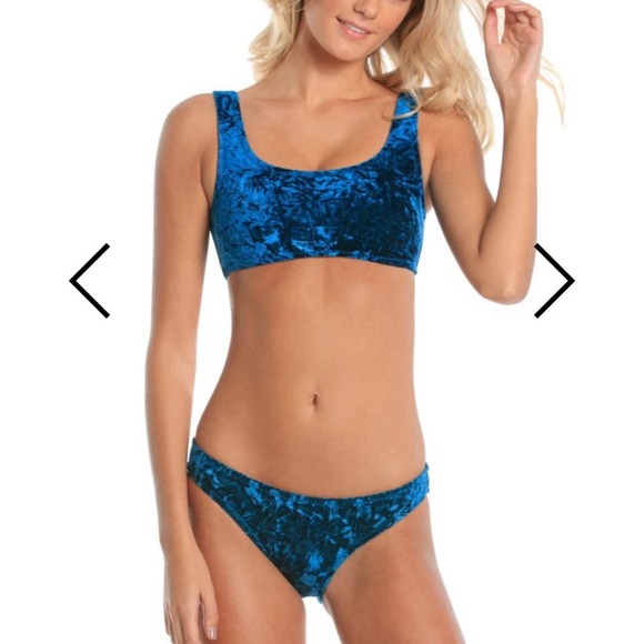 cabana del sol Swim Crushed Velvet Bikini Set Poshmark